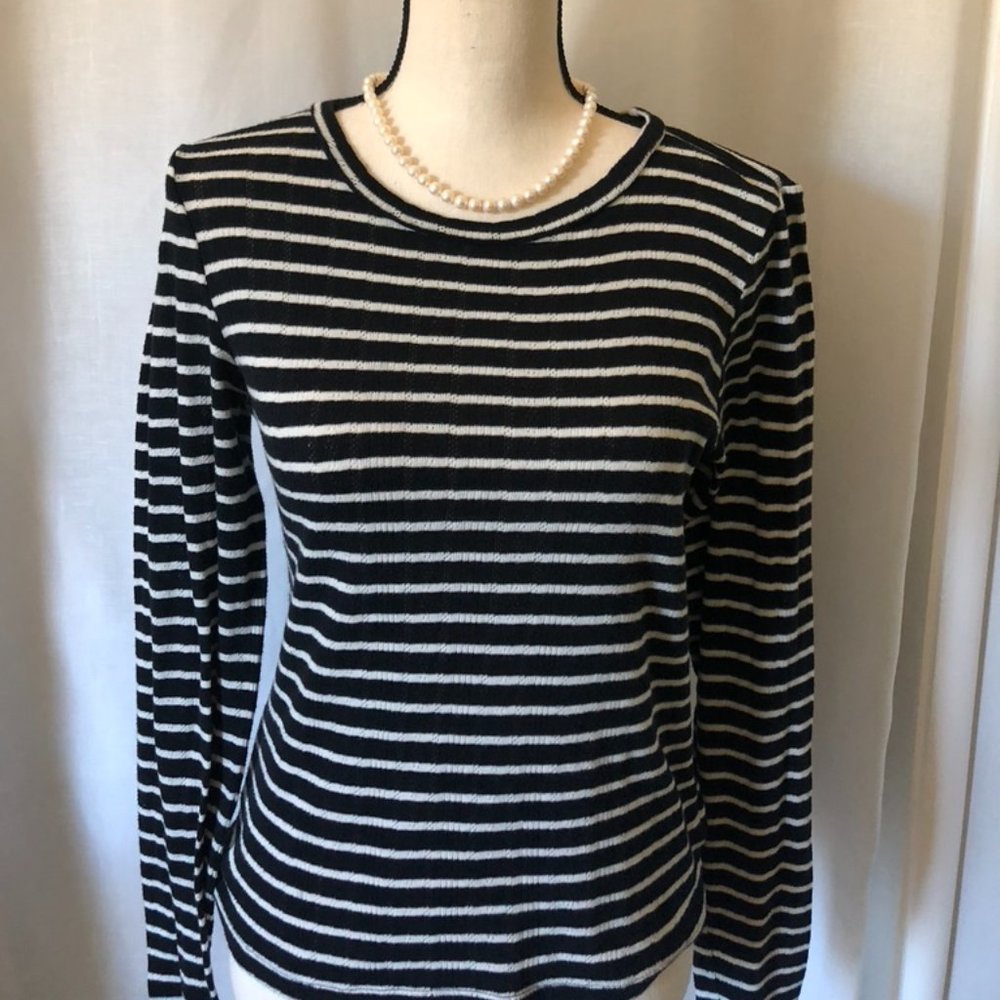 Classic Black and White Striped Shirt